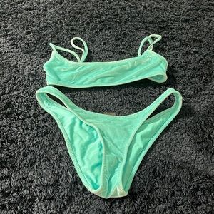 Teal Triangl bikini